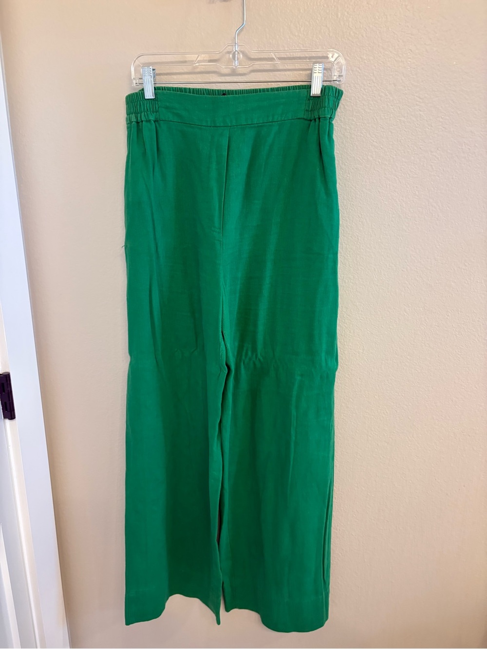 ZARA Emerald Green Wide-Leg Trousers